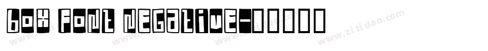 Box Font Negative字体转换